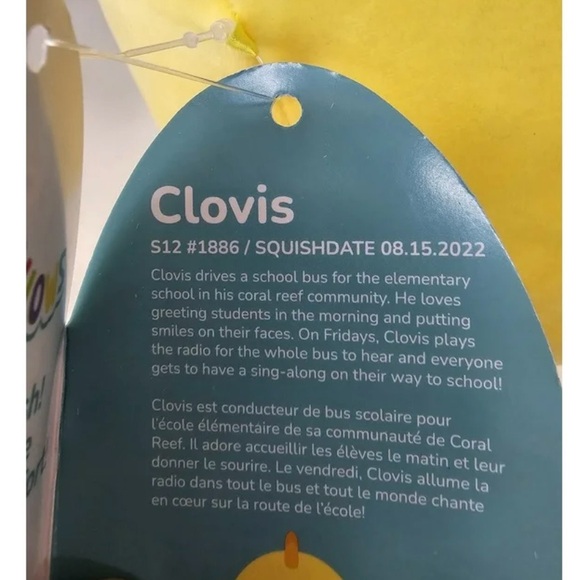 NWT 12” Squishmallow Clovis The Yellow Seahorse - Picture 6 of 6